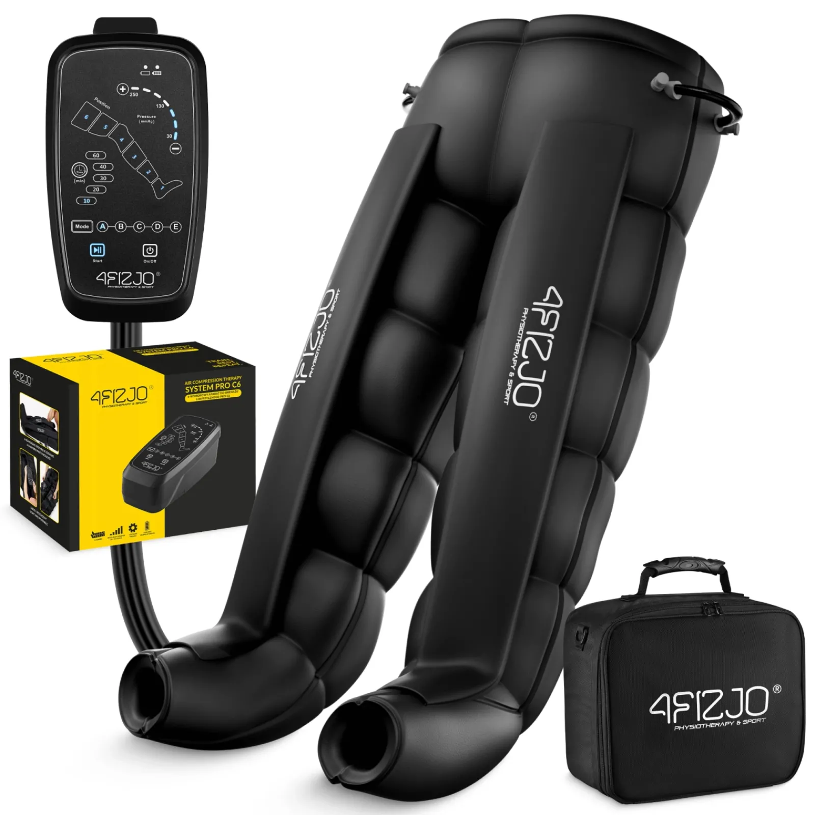 4FIZJO Aparat do drenażu limfatycznego Air Compression Therapy System PRO C6 rozm. uniwersalny Hot