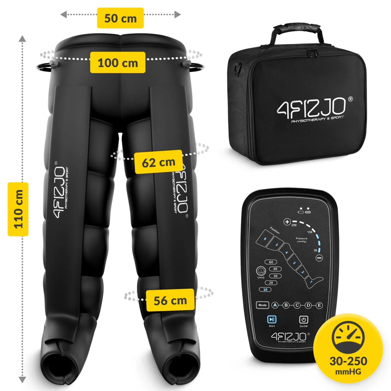 4FIZJO Aparat do drenażu limfatycznego Air Compression Therapy System PRO C6 rozm. uniwersalny Hot