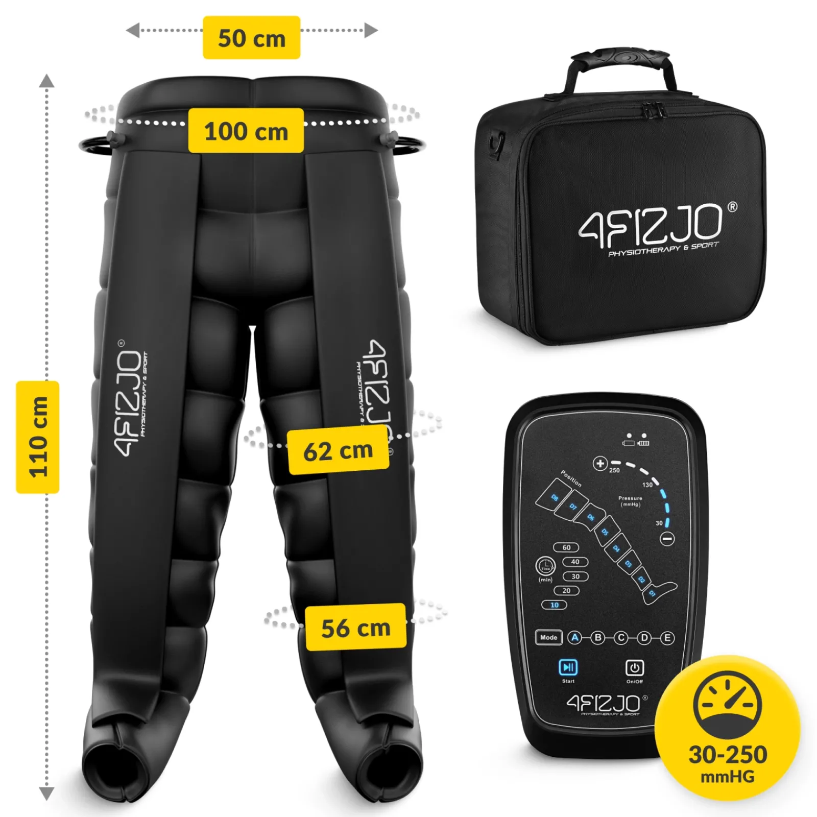 4FIZJO Aparat do drenażu limfatycznego Air Compression Therapy System PRO C8 rozm. uniwersalny Best
