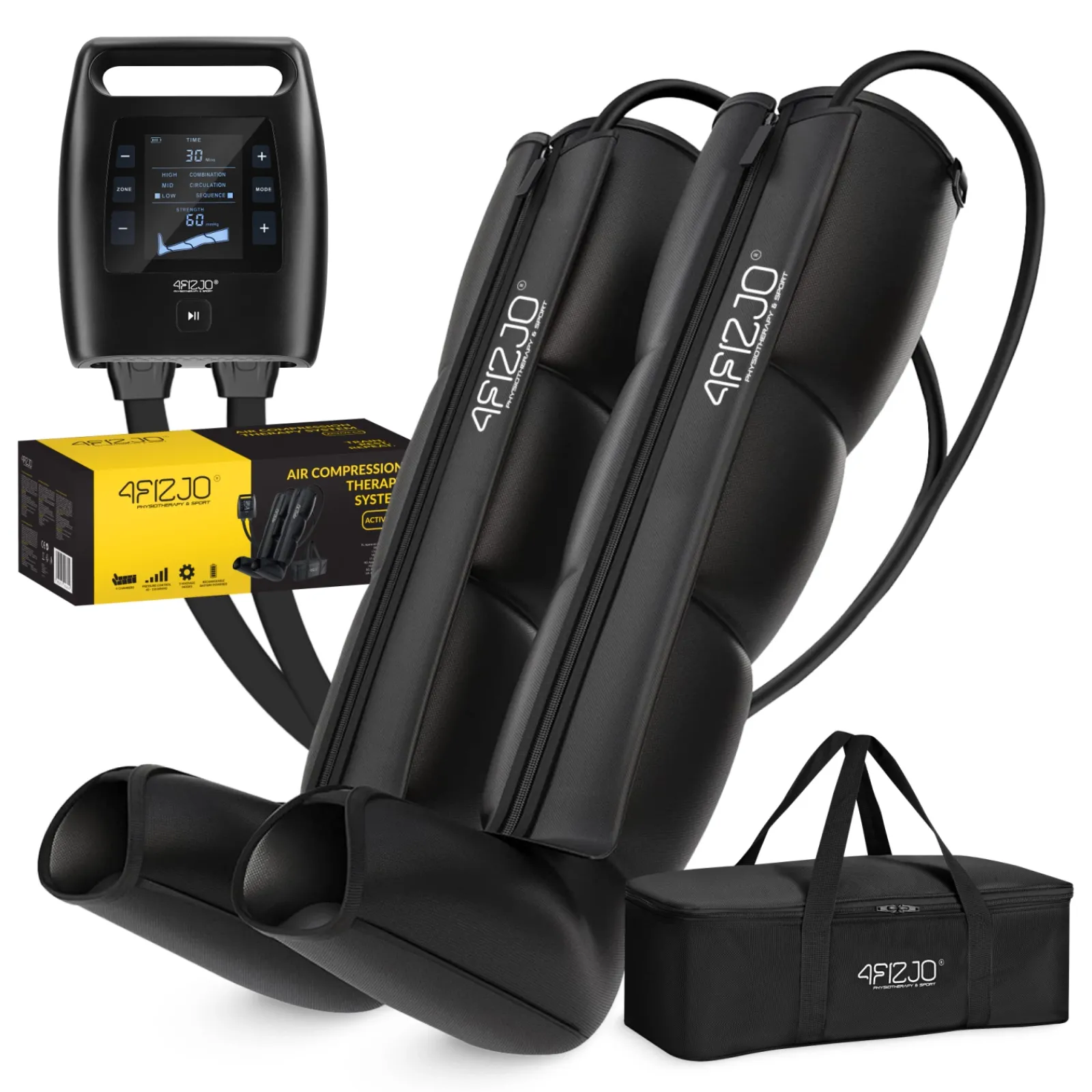 4FIZJO Aparat do drenażu limfatycznego Air Compression Therapy System ACTIVE C4 rozm. uniwersalny Clearance