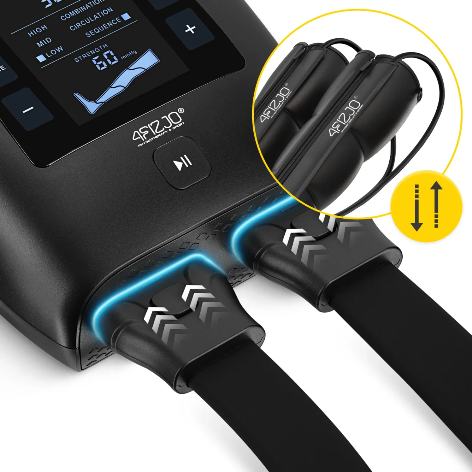 4FIZJO Aparat do drenażu limfatycznego Air Compression Therapy System ACTIVE C4 rozm. uniwersalny Clearance