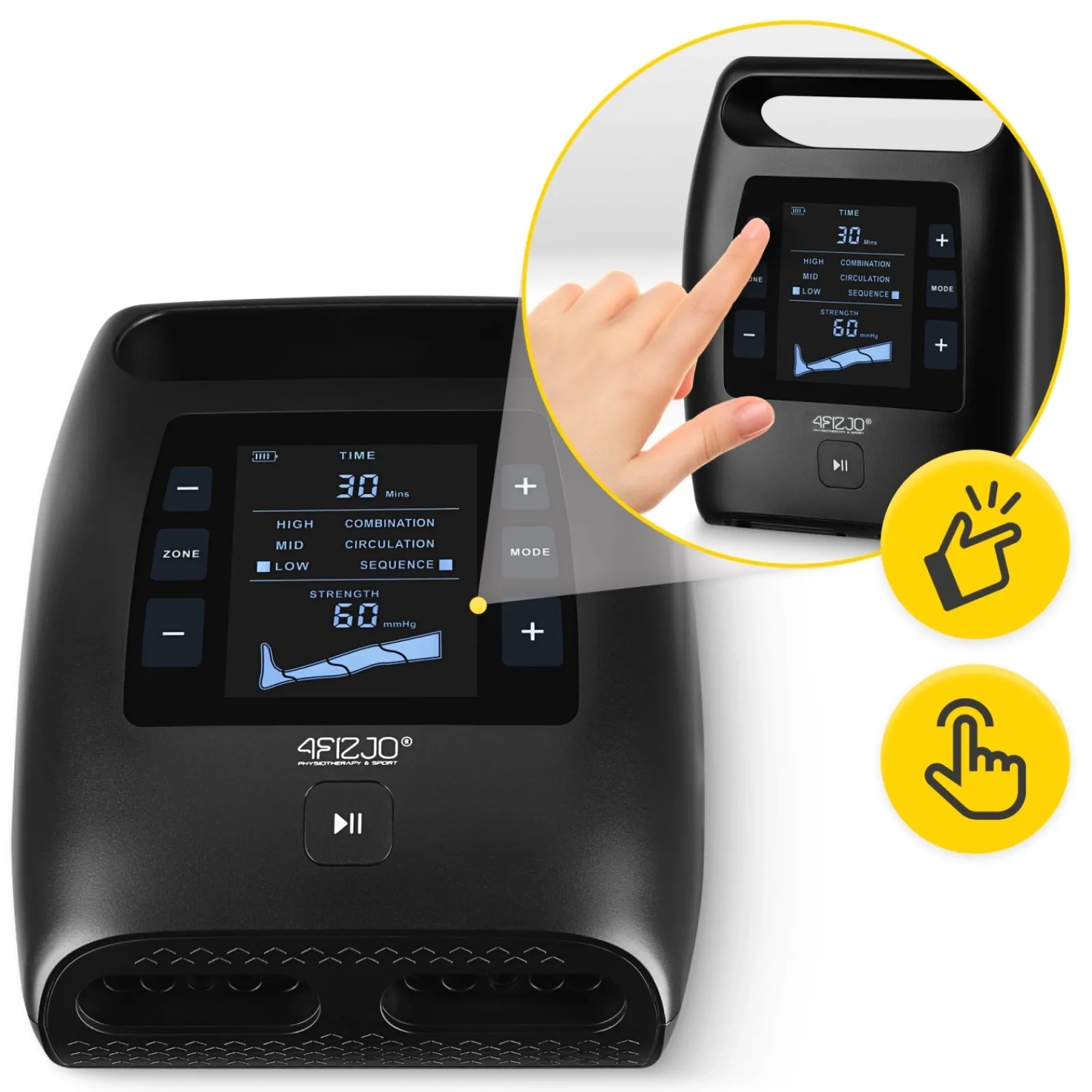 4FIZJO Aparat do drenażu limfatycznego Air Compression Therapy System ACTIVE C4 rozm. uniwersalny Clearance