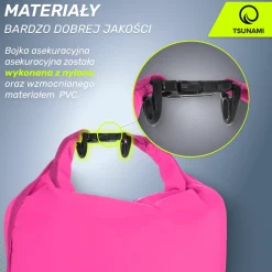 4FIZJO Bojka asekuracyjna do pływania z suchą kieszenią 2w1 TSUNAMI różowa New