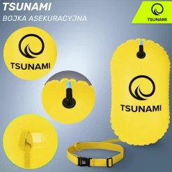 4FIZJO Bojka asekuracyjna do pływania dmuchana TSUNAMI żółta Outlet