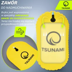 4FIZJO Bojka asekuracyjna do pływania dmuchana TSUNAMI żółta Outlet