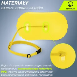4FIZJO Bojka asekuracyjna do pływania dmuchana TSUNAMI żółta Outlet