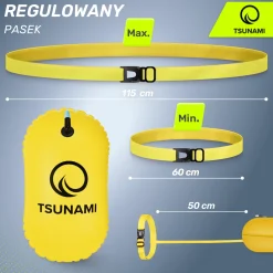 4FIZJO Bojka asekuracyjna do pływania dmuchana TSUNAMI żółta Outlet