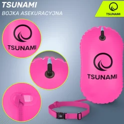 4FIZJO Bojka asekuracyjna do pływania dmuchana TSUNAMI różowa Outlet