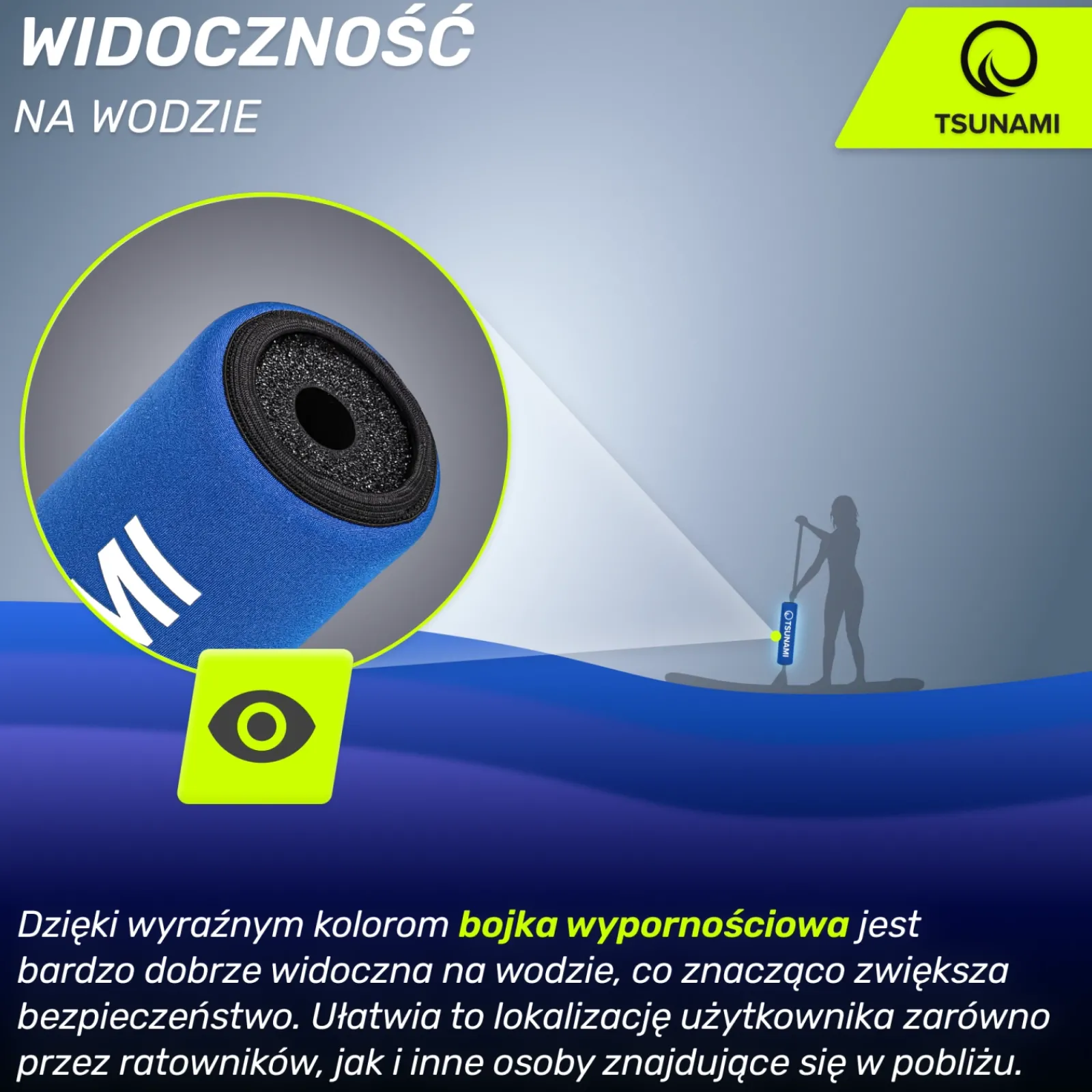 4FIZJO Bojka wypornościowa pływak do wiosła SUP PRO niebieski Clearance