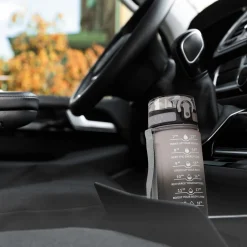 4FIZJO Butelka motywacyjna na wodę 0,5 L szara Czarny / Szary Outlet