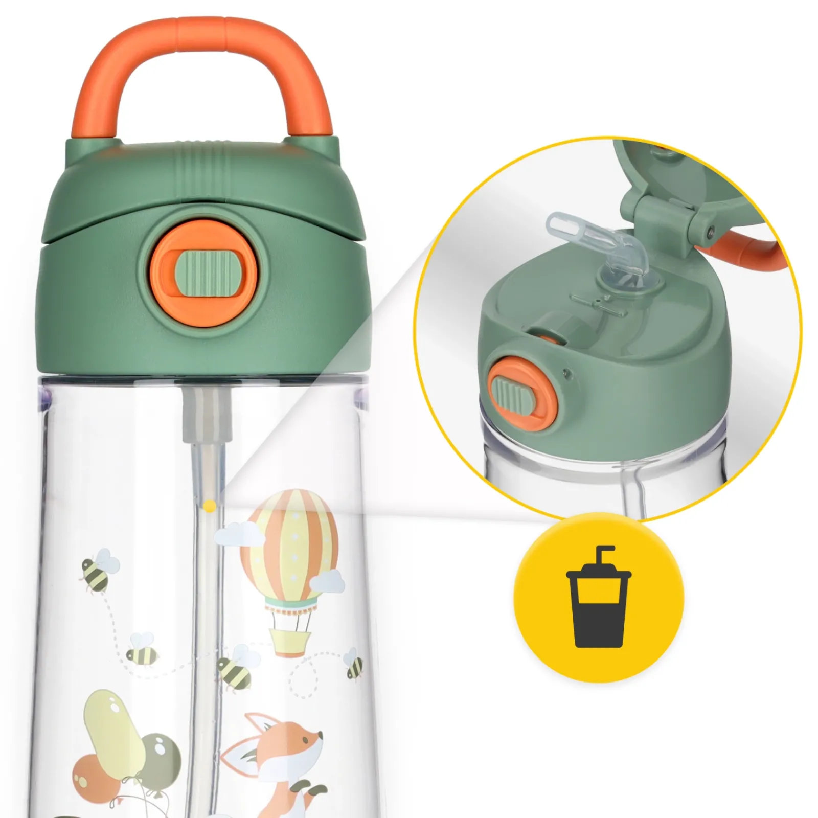 4FIZJO Butelka na wodę dla dzieci BALONY 550 ml New