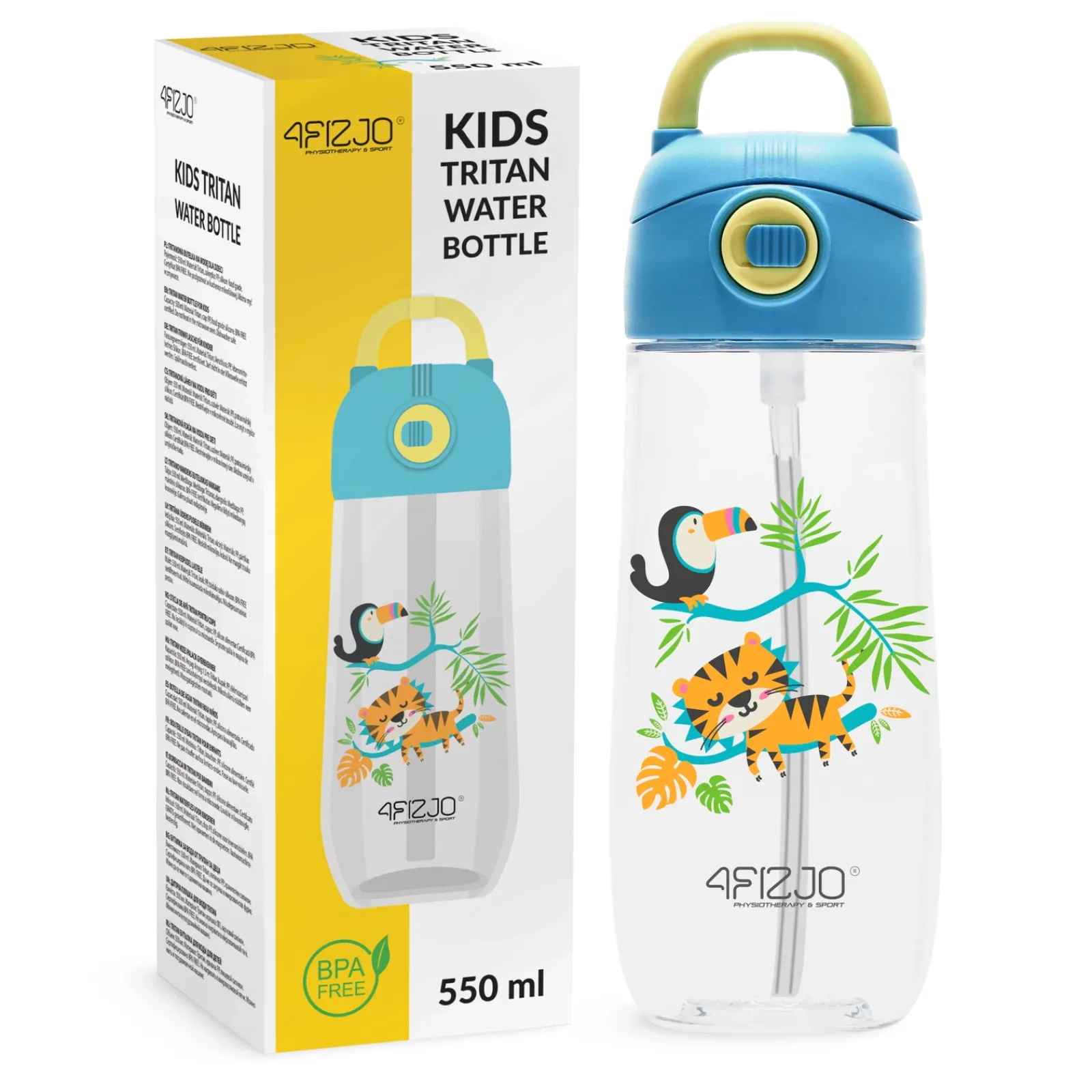 4FIZJO Butelka na wodę dla dzieci DŻUNGLA 550 ml Hot