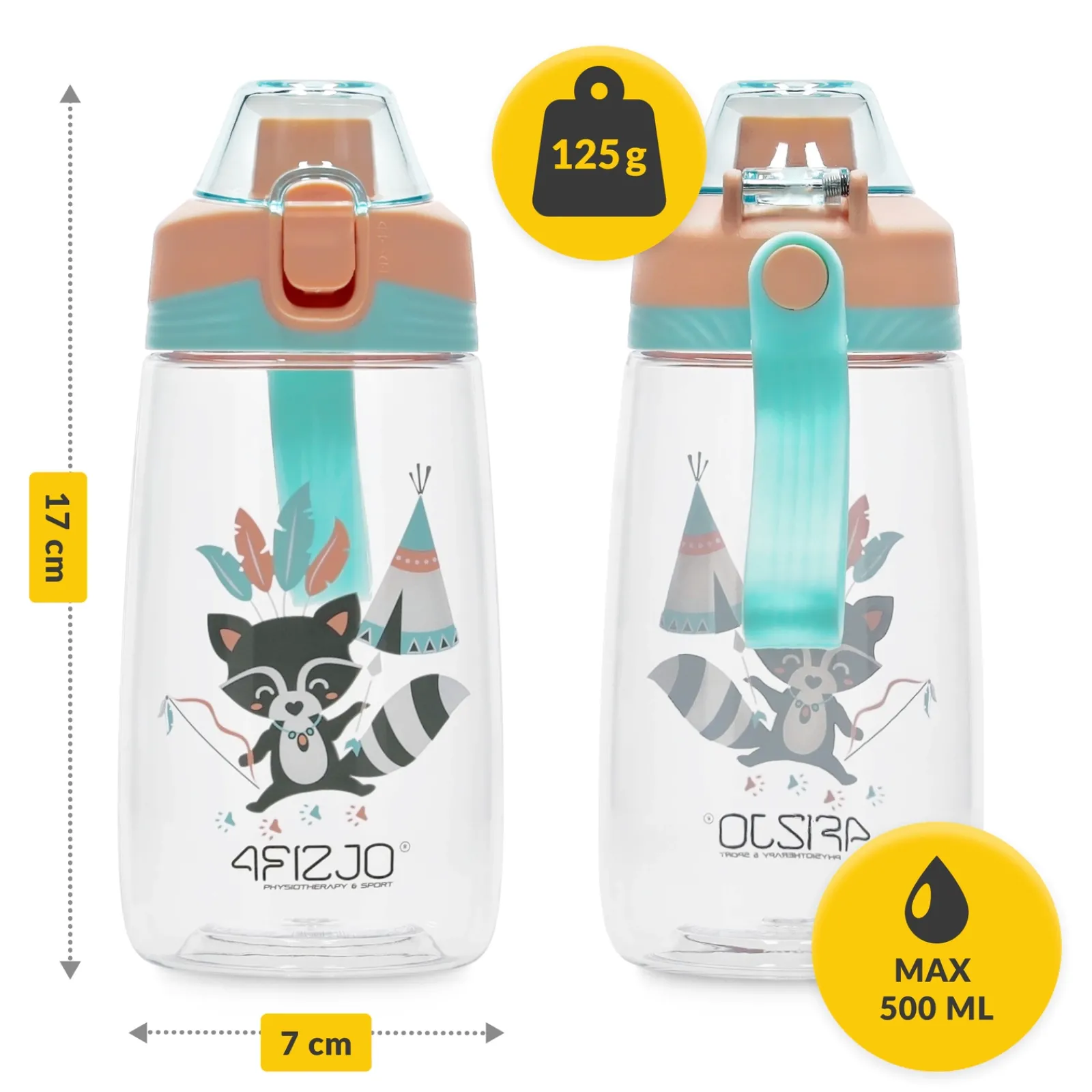 4FIZJO Butelka na wodę dla dzieci SZOP 500 ml Clearance