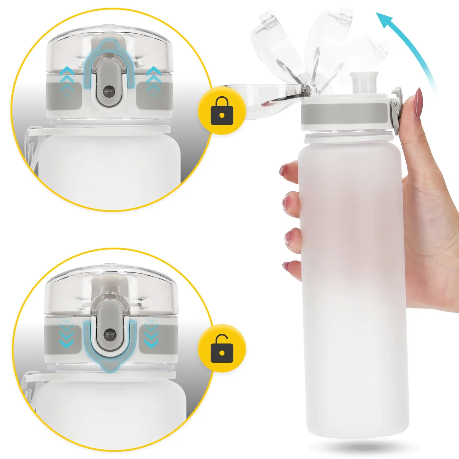 4FIZJO Butelka sportowa na wodę 650 ml szara