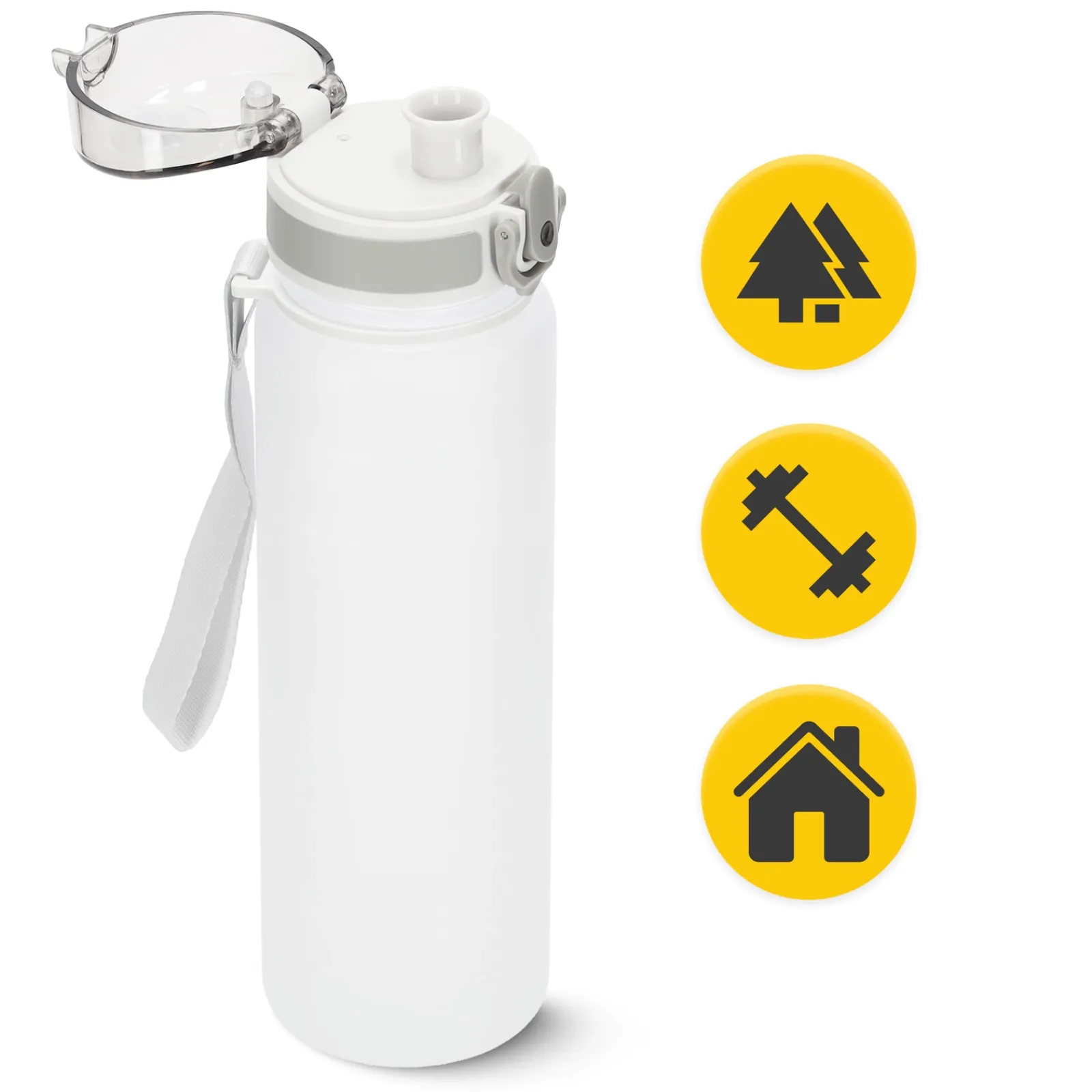 4FIZJO Butelka sportowa na wodę 650 ml szara