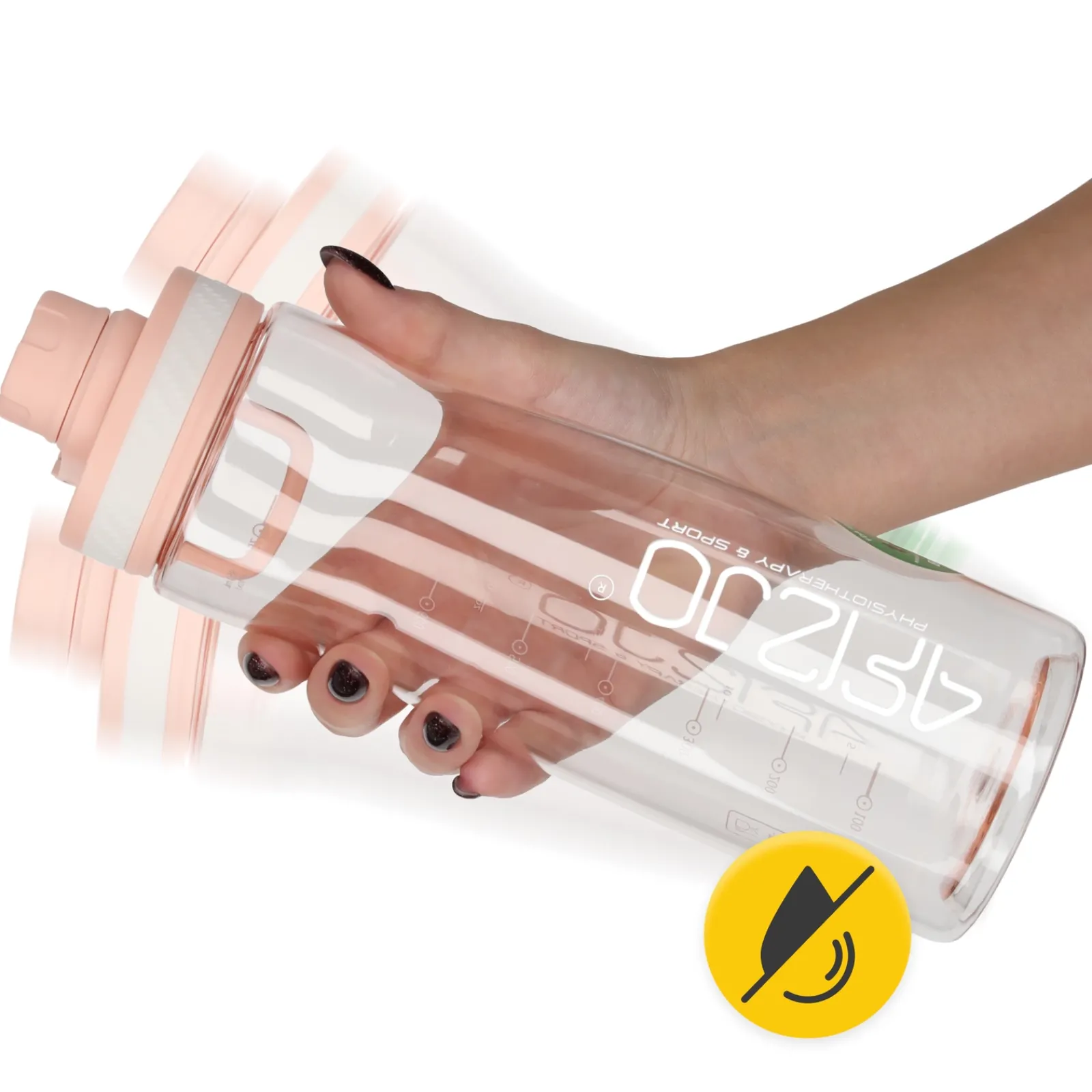 4FIZJO Butelka sportowa na wodę 850 ml różowa New