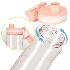 4FIZJO Butelka sportowa na wodę 850 ml różowa New