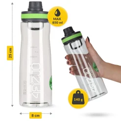 4FIZJO Butelka sportowa na wodę 850 ml zielona Outlet