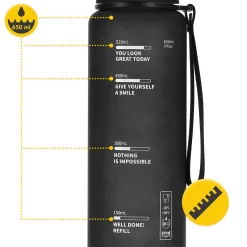 4FIZJO Butelka sportowa na wodę 650 ml czarna