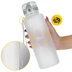 4FIZJO Butelka sportowa na wodę 1L szara Hot