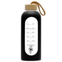 4FIZJO Butelka szklana na wodę 750 ml czarna New