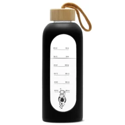 4FIZJO Butelka szklana na wodę 750 ml czarna New