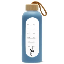 4FIZJO Butelka szklana na wodę 750 ml niebieska