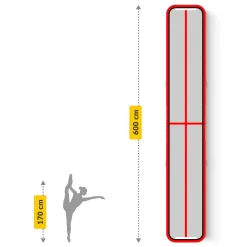 4FIZJO Ścieżka akrobatyczna AIR MAT 6 x 1 x 0,15 m z pompką Clearance