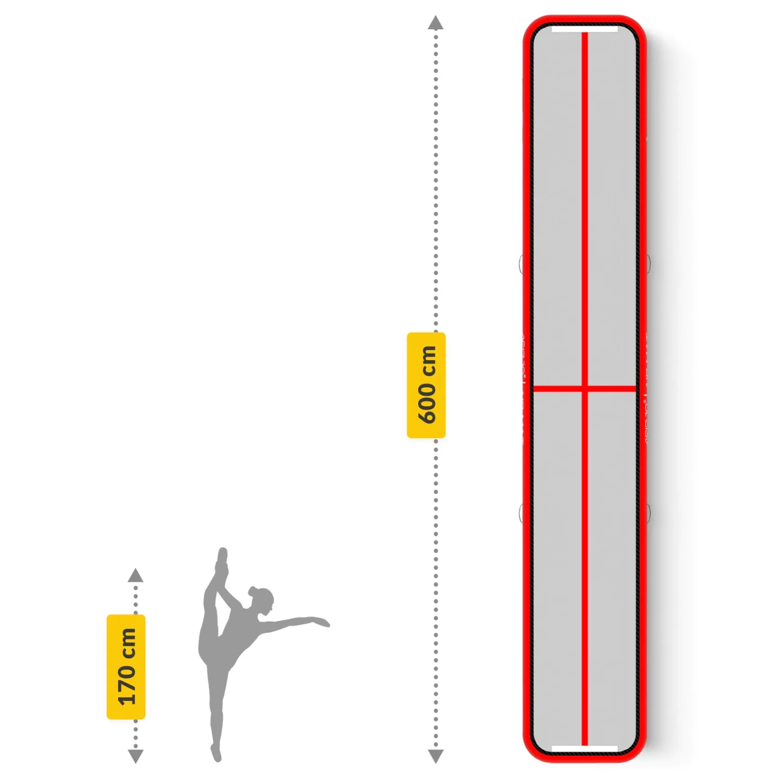4FIZJO Ścieżka akrobatyczna AIR MAT 6 x 1 x 0,15 m z pompką Clearance