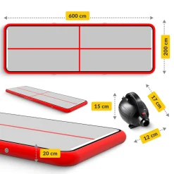 4FIZJO Ścieżka akrobatyczna AIR MAT 6 x 2 x 0,2 m