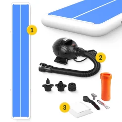4FIZJO Ścieżka akrobatyczna AIR MAT PRO 12 x 2 x 0,3 m z pompką Hot