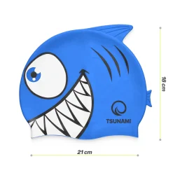 4FIZJO Czepek na basen dla dzieci TSUNAMI SHARK niebieski Hot