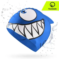 4FIZJO Czepek na basen dla dzieci TSUNAMI SHARK niebieski Hot