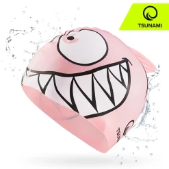 4FIZJO Czepek na basen dla dzieci TSUNAMI SHARK różowy Hot