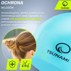 4FIZJO Czepek na basen dla dzieci TSUNAMI niebieski Hot