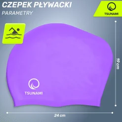 4FIZJO Czepek na basen unisex TSUNAMI fioletowy Discount