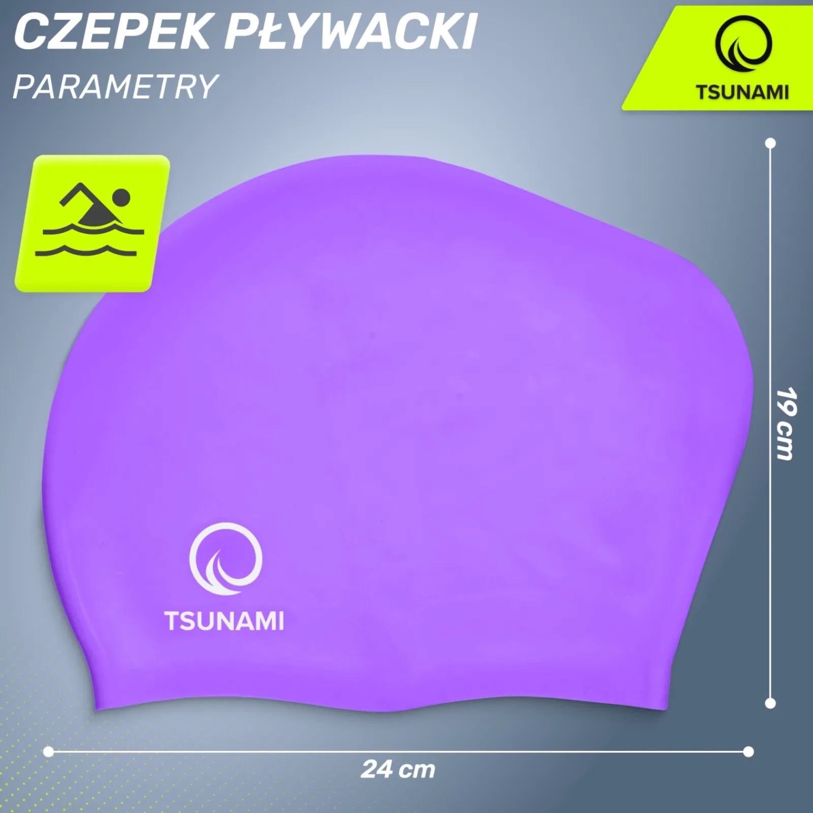 4FIZJO Czepek na basen unisex TSUNAMI fioletowy Discount