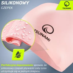 4FIZJO Czepek na basen unisex TSUNAMI różowy Outlet