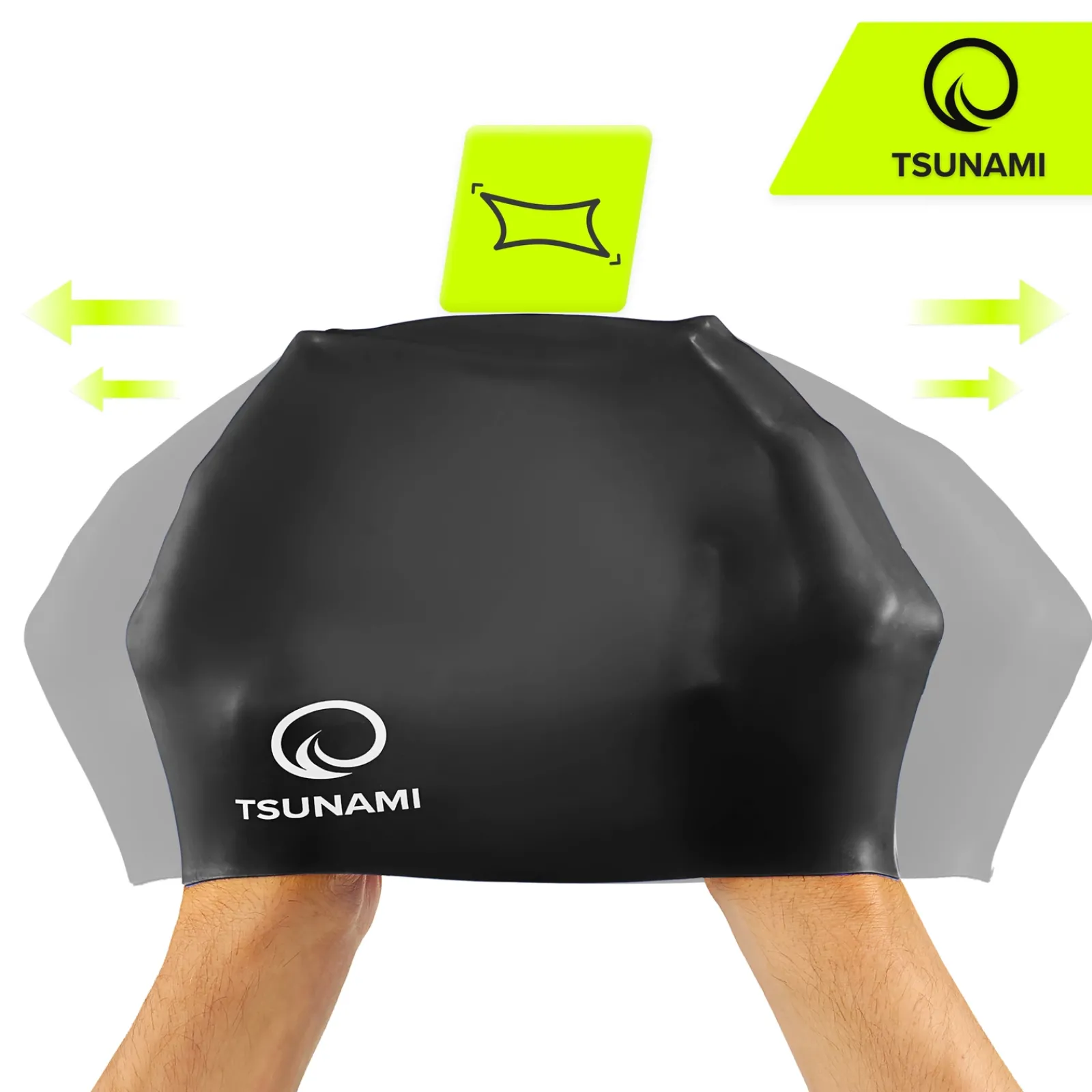 4FIZJO Czepek na basen unisex TSUNAMI PRO czarny Hot