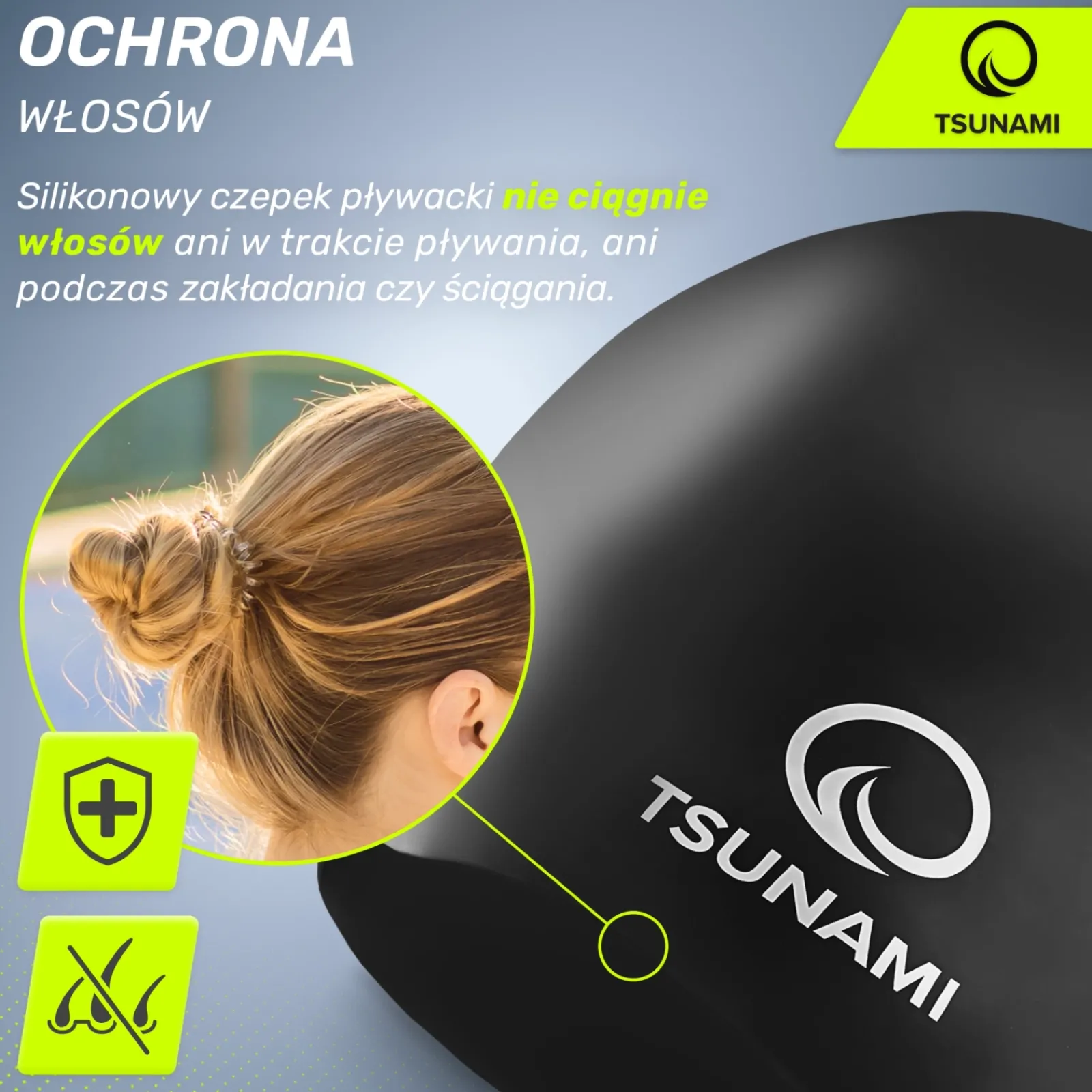 4FIZJO Czepek na basen unisex TSUNAMI PRO czarny Hot
