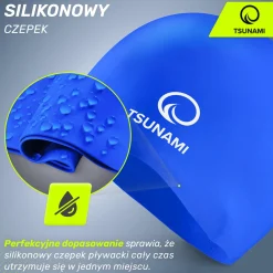 4FIZJO Czepek na basen unisex TSUNAMI granatowy