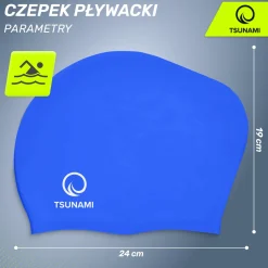 4FIZJO Czepek na basen unisex TSUNAMI granatowy