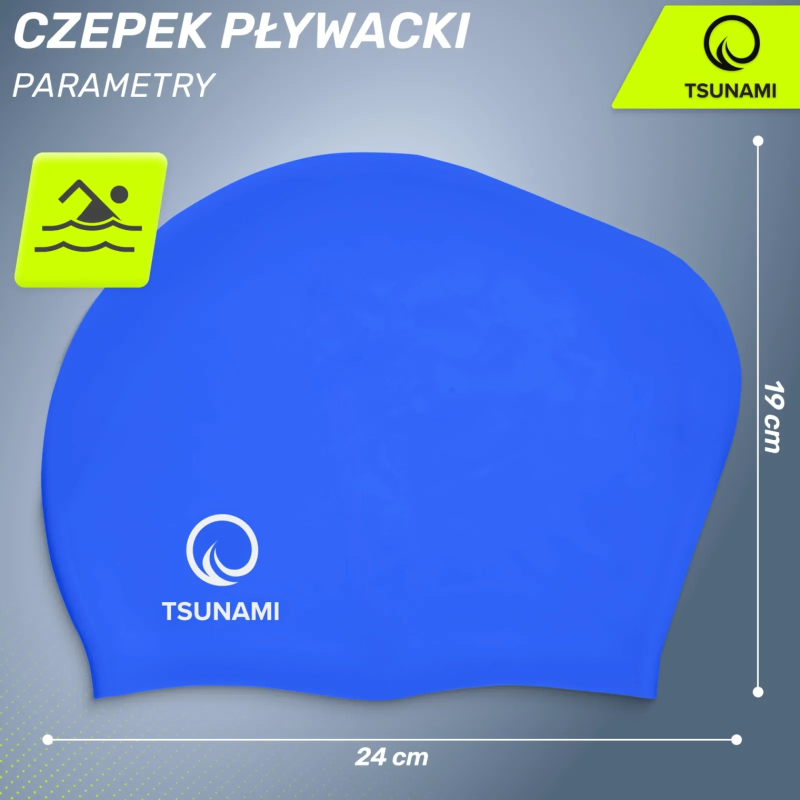 4FIZJO Czepek na basen unisex TSUNAMI granatowy