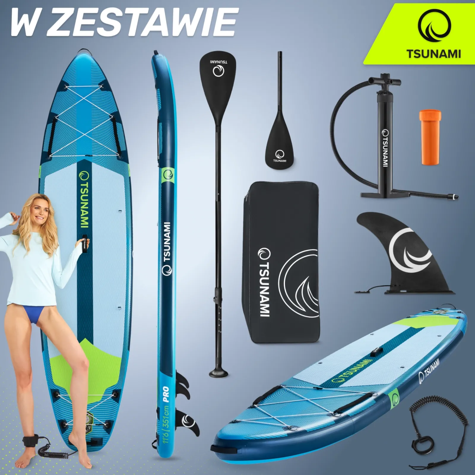 4FIZJO Deska SUP PRO TSUNAMI paddle board 350 cm T15 Sale