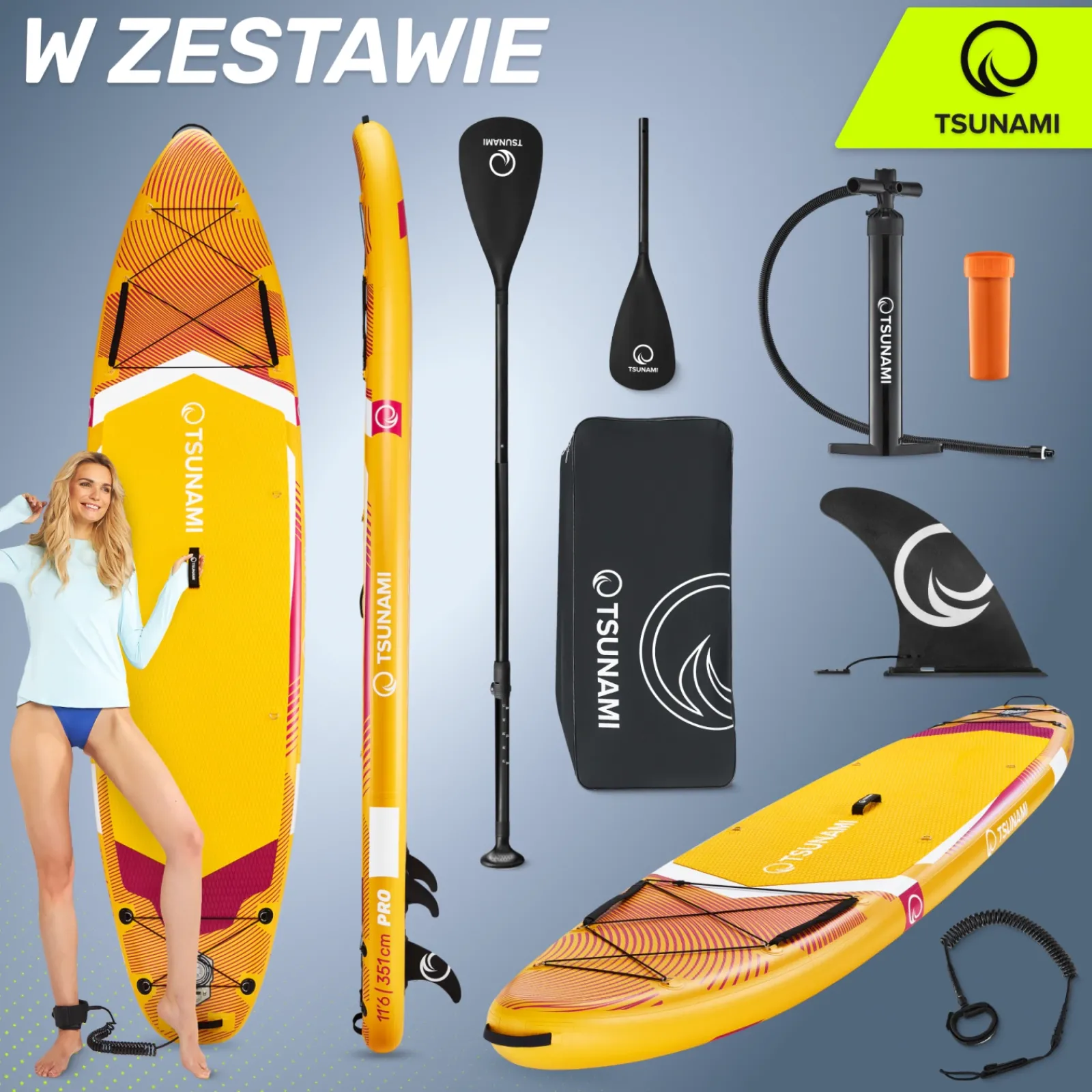 4FIZJO Deska SUP PRO TSUNAMI paddle board 350 cm T11