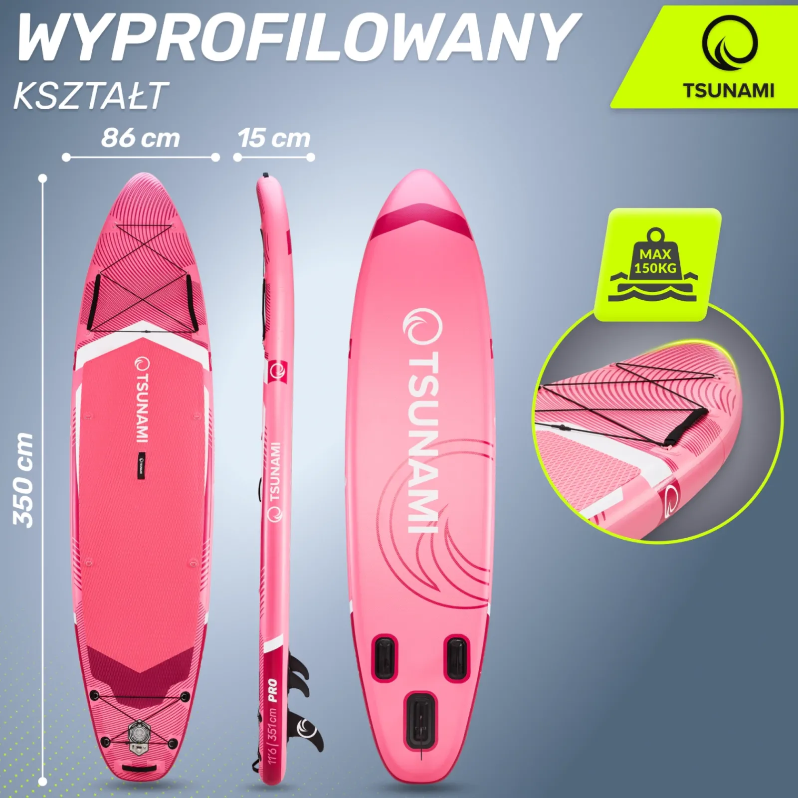 4FIZJO Deska SUP PRO TSUNAMI paddle board 350 cm T10 Clearance