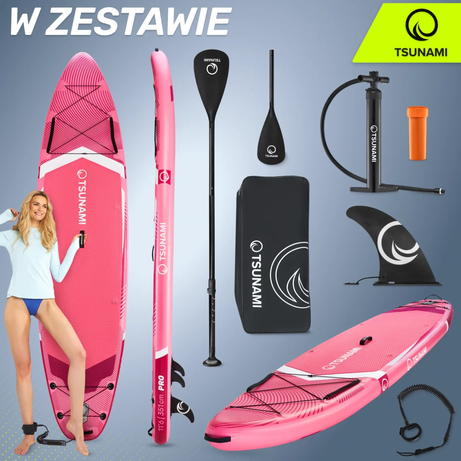 4FIZJO Deska SUP PRO TSUNAMI paddle board 350 cm T10 Clearance