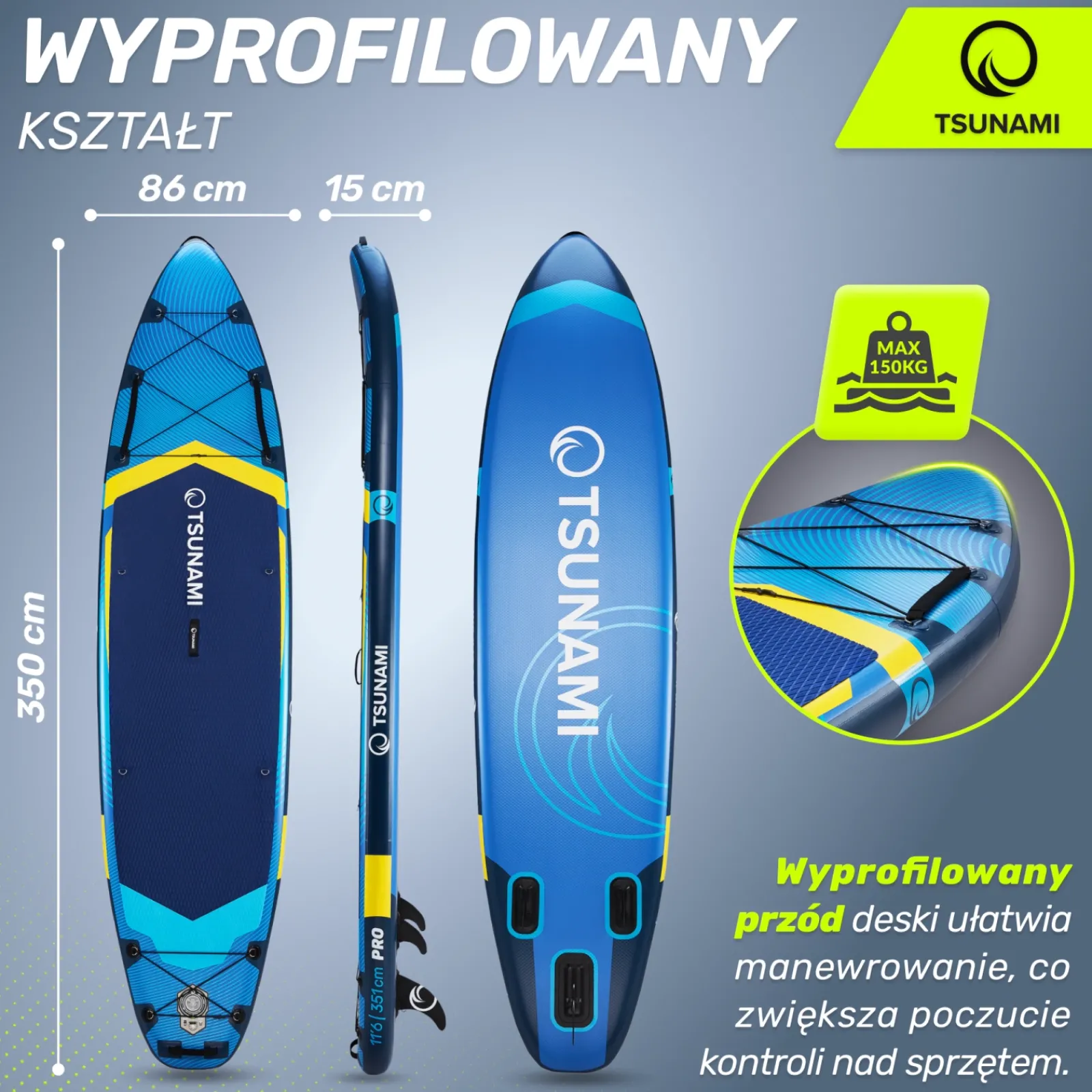 4FIZJO Deska SUP PRO TSUNAMI paddle board 350 cm T13 Clearance