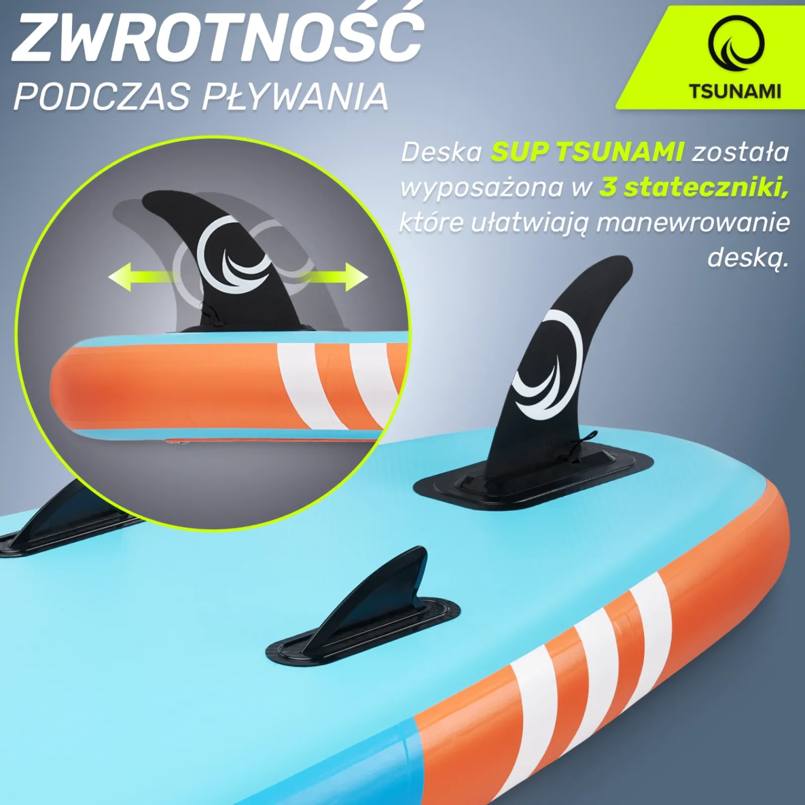 4FIZJO Deska SUP TSUNAMI paddle board 320 cm T02 New