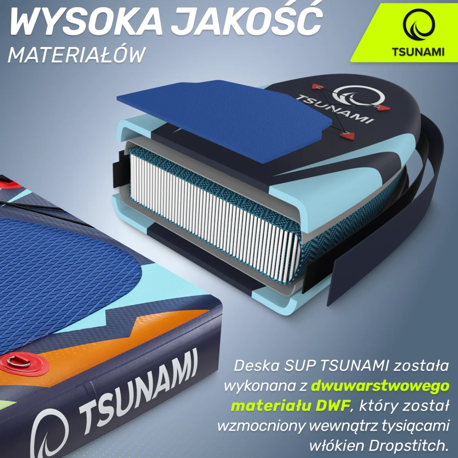 4FIZJO Deska SUP TSUNAMI paddle board 320 cm T08 Hot